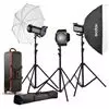 Godox Qs600ii Quick Series Studio Triple Flash +Xt1 Nikon